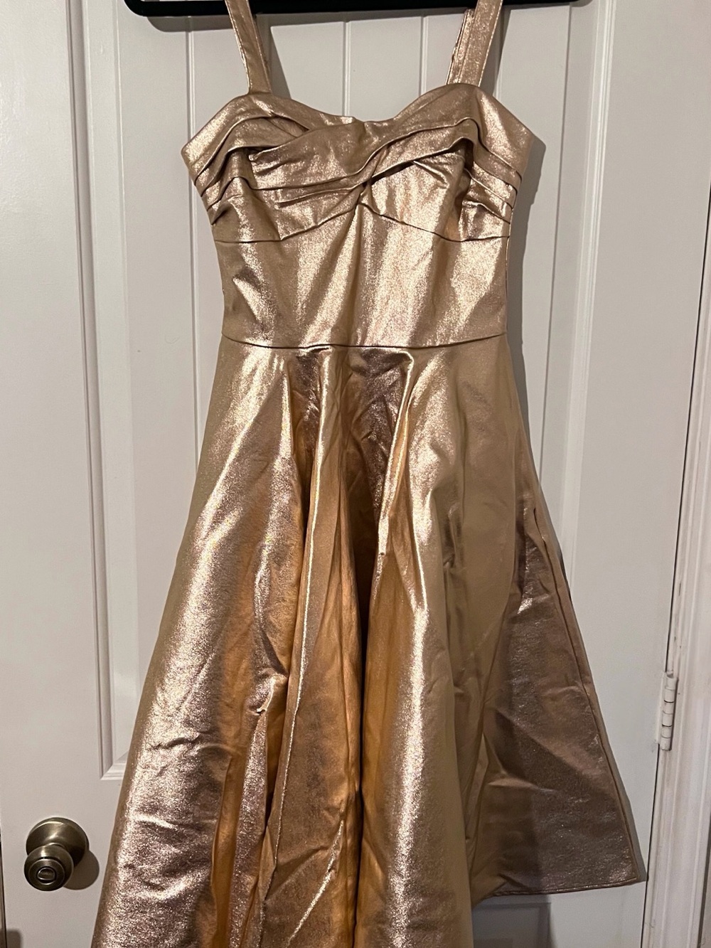 NWT Vixen by Micheline Pitt Jawbreaker Swing dress in Champagne Rose Gold - Picture 2 of 3